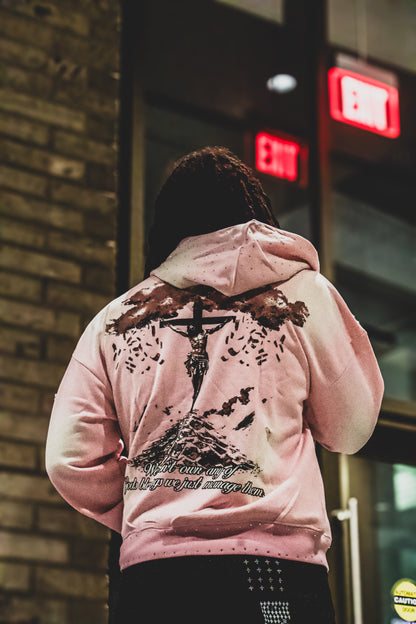 Borrowed money hoodie pink