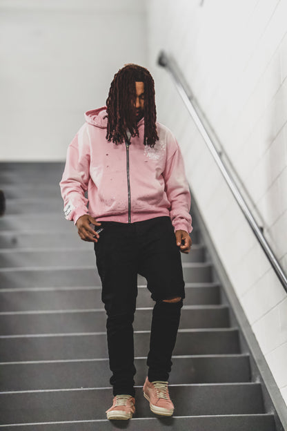 Borrowed money hoodie pink